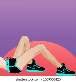 Vector art sport legs