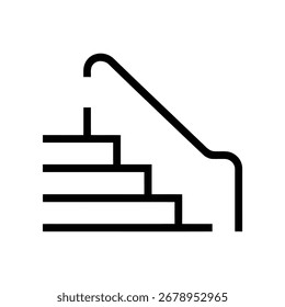 Vektorgrafik des Treppensymbols, einfache Vektorgrafik-Designlinie, Vektorgrafik