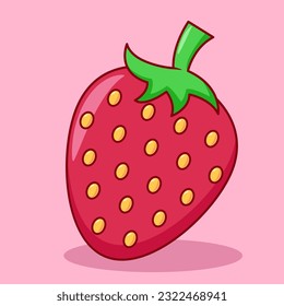 Vector art of strawberry, icon and vector design