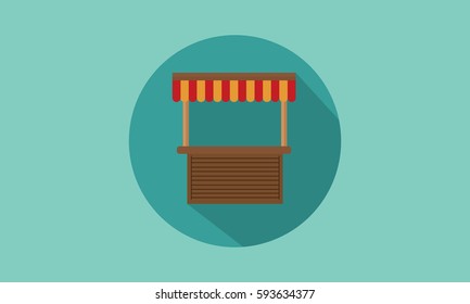 Vector art of street stall design