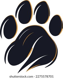 Vector art style of a paw and claw