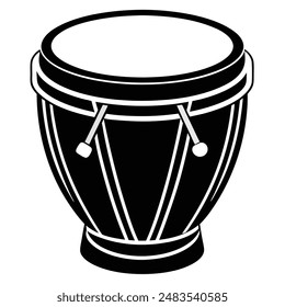 Arte vectorial de panderetas, destacando su significado rítmico y cultural a través de ilustraciones coloridas y detalladas.