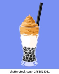 vector art tapioca bubble tea