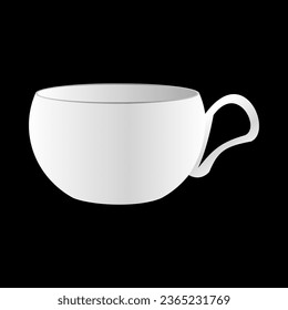 Vector art of tea cup, tea cup mock up
