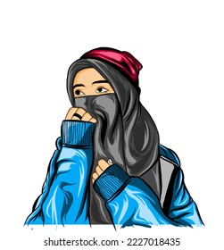 Vector art terbaru keren hijabers