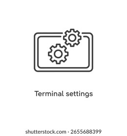 Arte vectorial de Configuraciones terminales con engranajes para configuración