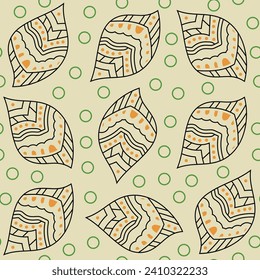 Vector de arte textil Diseño sin costura patrón elegante