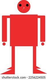 

Vector Art that is unique 
simple Cute Cartoon Is a Hand Drawn  Smart Robot Design 