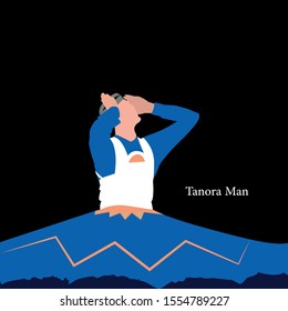 A vector Art for a tonar man - an Egyptian traditional Art 