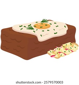 Vector Art of Traditional Leberkäse: A Tasty German Delicacy