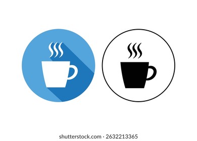 Vector art of Two simple cup icons in blue and black