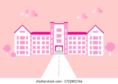 Vector del edificio universitario/escolar