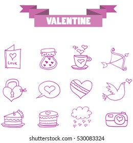 Vector art of valentine object