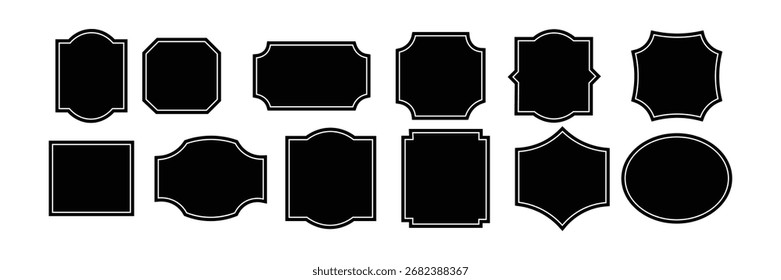 Vector art of vintage frame set for design element