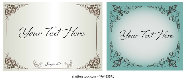 Vector Art of Vintage Graphic Design Card Template with very sober color