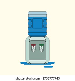 Vector Art of Water Dispenser