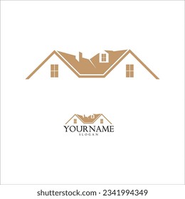 arte vectorial en el tejado del logotipo de fondo blanco