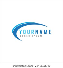arte vectorial en el logotipo de fondo blanco swoosh abstracto 