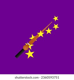 Vector art of witchwizard magic stick