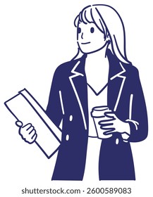 Vector art of woman drawing icon avatar profile illustration business female