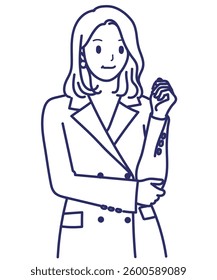 Vector art of woman drawing icon avatar profile illustration business female