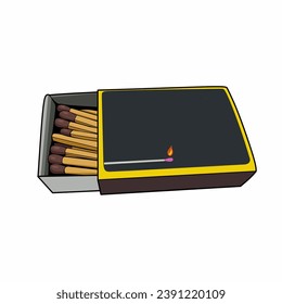 Vector art of wooden lighters in an attractive cartoon style, with clear lines and solid colors.  This lighter has unique characteristics.  The colors used give a warm and friendly impression.  This d