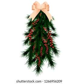 Vector art wreath on the door