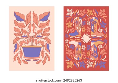 Vector Art Y2K Background Design trendy, aesthetic collection featuring abstract shapes, vintage illustrations, and groovy modern portraits.