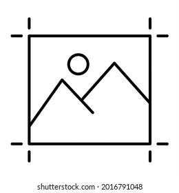 Vector Artboard Outline Icon Design
