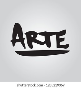 Vector Arte wet brush lettering style vector