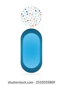 Vetor de inteligência artificial em fundo azul