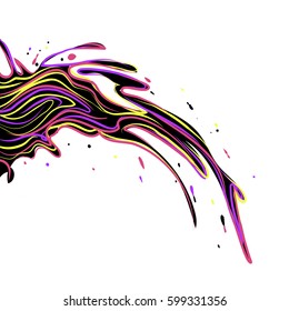 Vector artistic abstract background. Colorful funny template