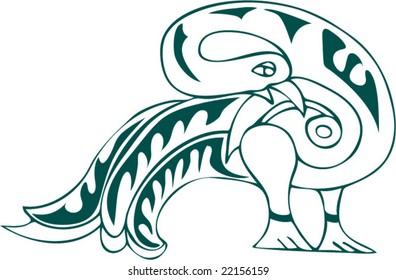 Vector of Artistic Animal Pattern from Ancient European Myth Fresco