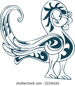 Vector of Artistic Animal Pattern from Ancient European Myth Fresco