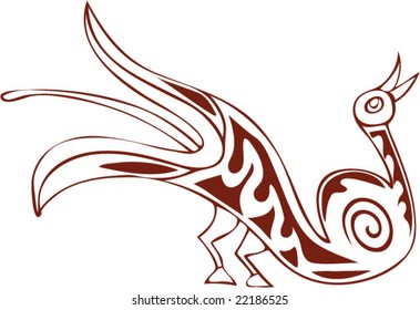 Vector of Artistic Animal Pattern from Ancient European Myth Fresco