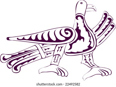 Vector of Artistic Animal Pattern from Ancient European Myth Fresco