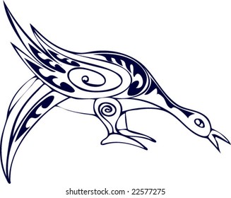 Vector of Artistic Animal Pattern from Ancient European Myth Fresco