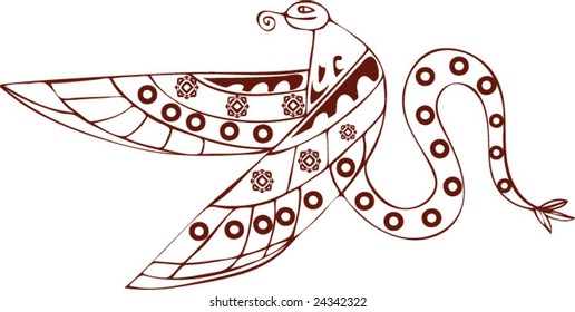 Vector of Artistic Animal Pattern from Ancient European Myth Fresco