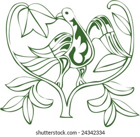 Vector of Artistic Animal Pattern from Ancient European Myth Fresco