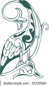 Vector of Artistic Animal Pattern from Ancient European Myth Fresco