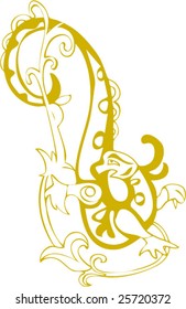 Vector of Artistic Animal Pattern from Ancient European Myth Fresco