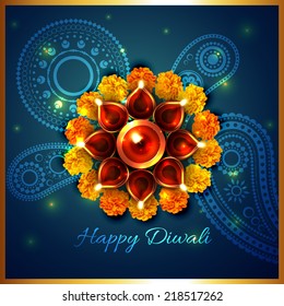 Vector artistic background of diwali