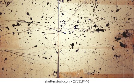 vector artistic background with texture of cardboard, paint blots, dots and splashes. eps 10