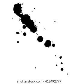 Vector artistic black paint hand made creative wet dirty ink or oil drop spots silhouette isolated on white background, metaphor to art, grunge or grungy, decoration, education abstract symbol design