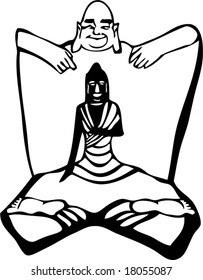 Vector of Artistic Buddist arhat Pattern