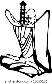 Vector of Artistic Buddist arhat Pattern