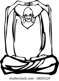 Vector of Artistic Buddist arhat Pattern