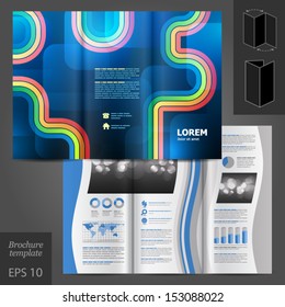 Vector artistic corporate identity template with color elements. EPS 10