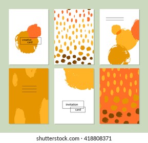 Vector artistic creative card template. Ink drawing. Hand drawn design. Placard, poster, leaflet, business card flat illustration. Spring, Summer design.