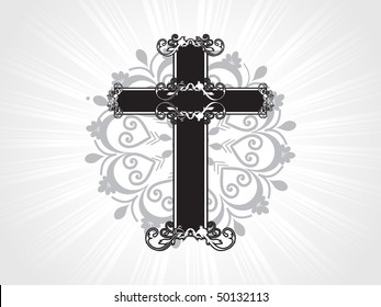 vector artistic design isolated cross illustration